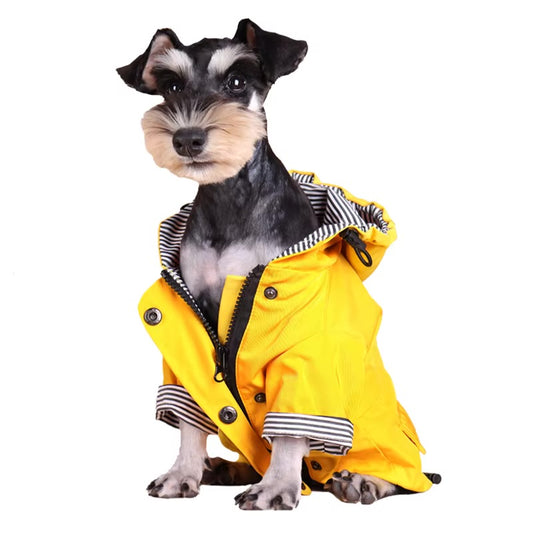 Striped Dog Raincoat, 1 Count Waterproof Dog Rain Jacket, Dog Coats Waterproof Jacket, Pet Raincoat for Small Medium Dogs, Pet Supplies